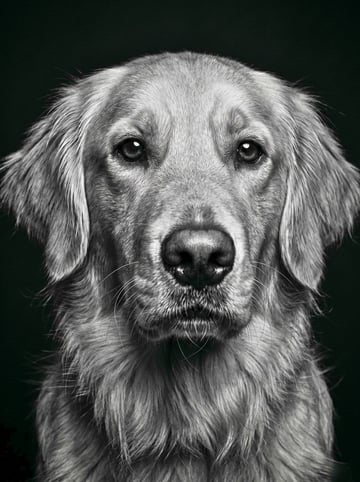 Studio Noir custom dog portrait