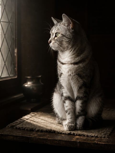 Dutch Light custom cat portrait