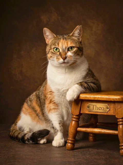 Heirloom custom cat portrait