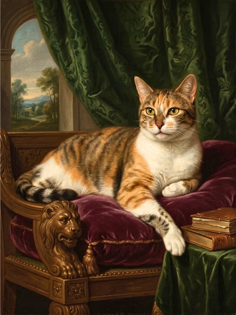Noble Estate custom cat portrait