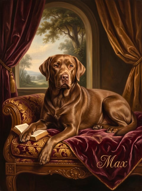 Noble Estate custom dog portrait