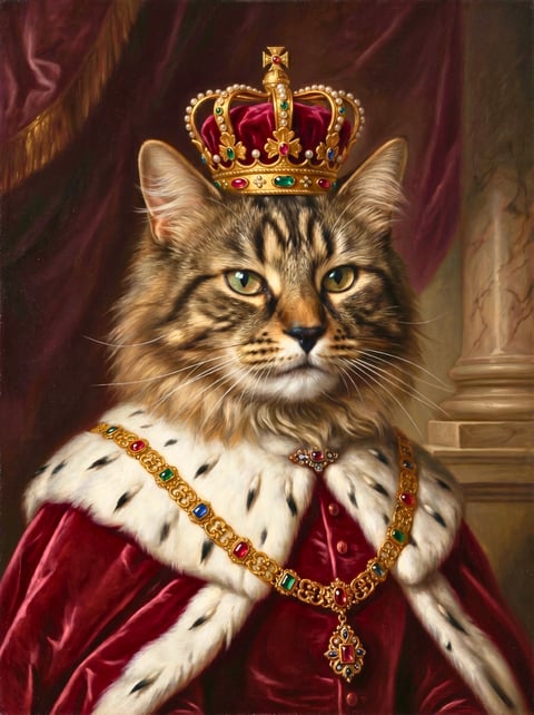 Royal Court custom cat portrait
