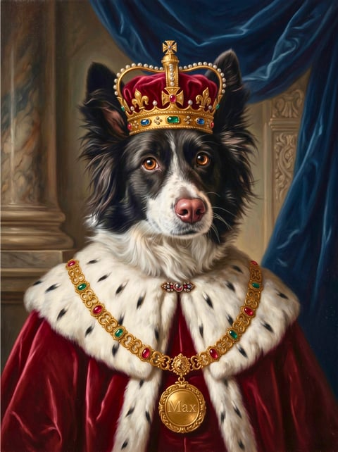 Royal Court custom dog portrait