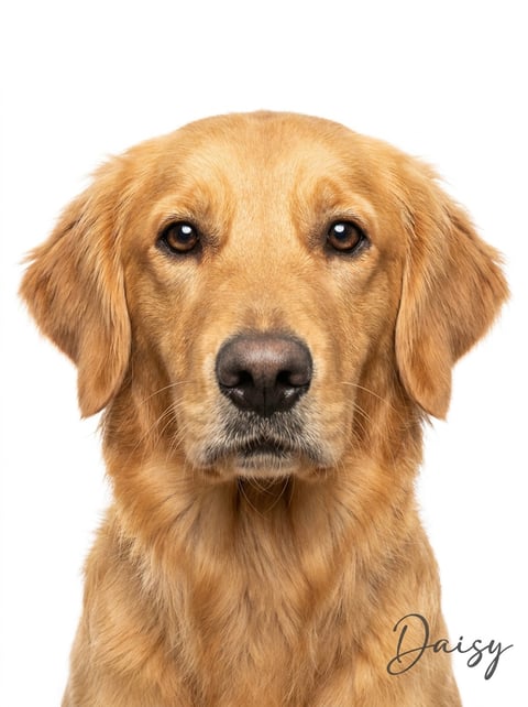 Studio Blanc custom dog portrait