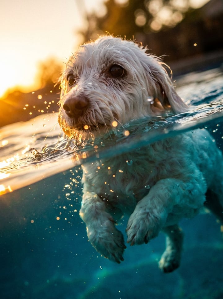 In the Deep custom dog portrait — example
