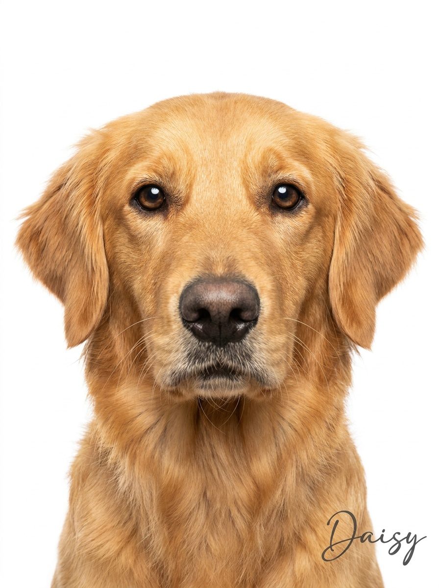 Studio Blanc custom dog portrait